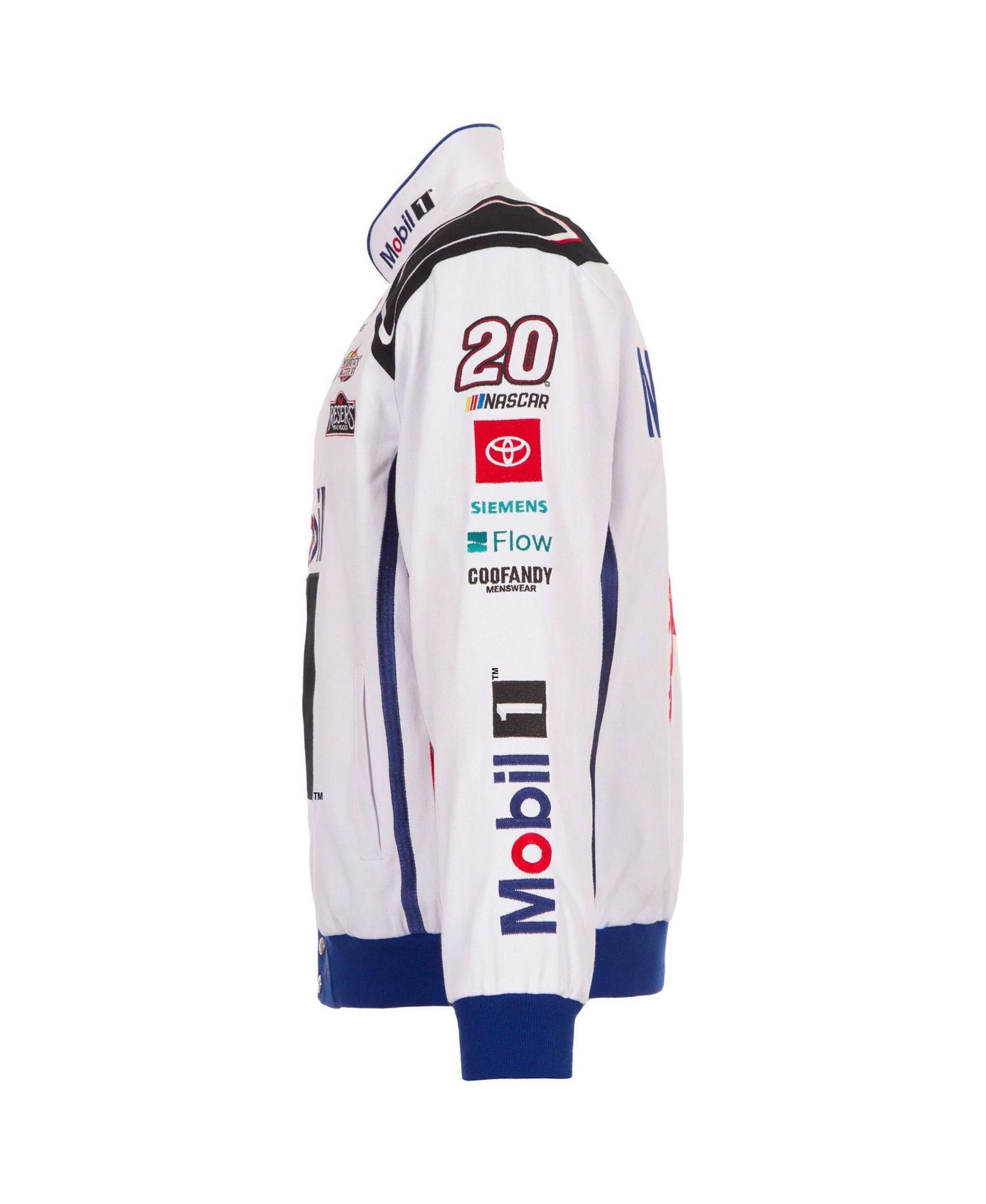 Men's White Christopher Bell 2026 Mobil #1 Full-Snap Twill Racing Jacket