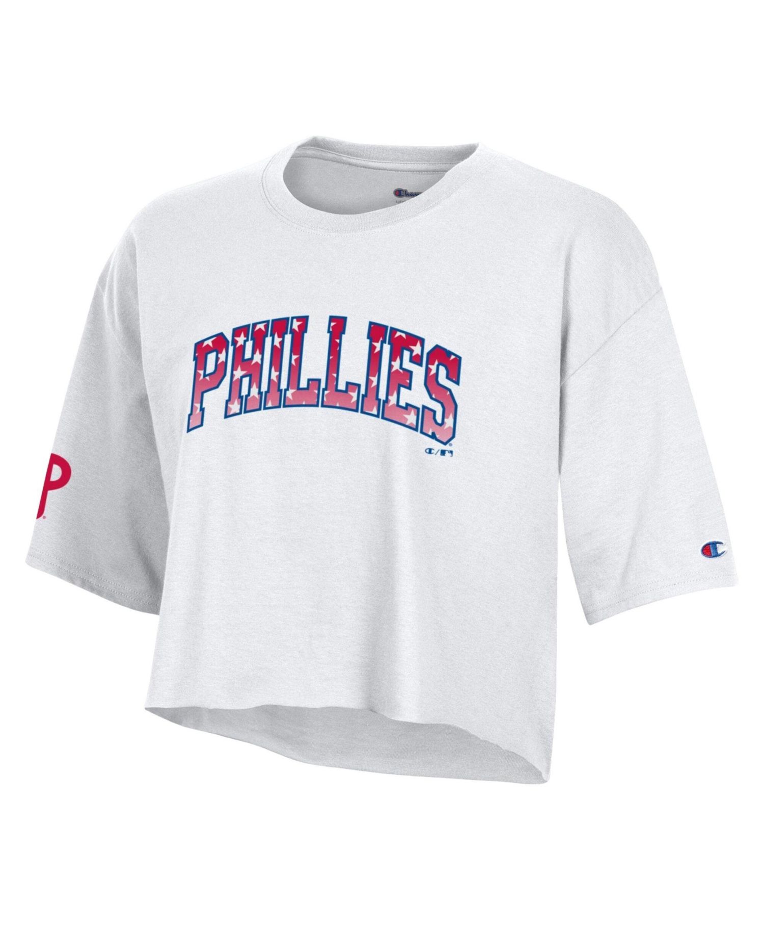 Women's Philadelphia Phillies Boyfriend Cropped T-Shirt