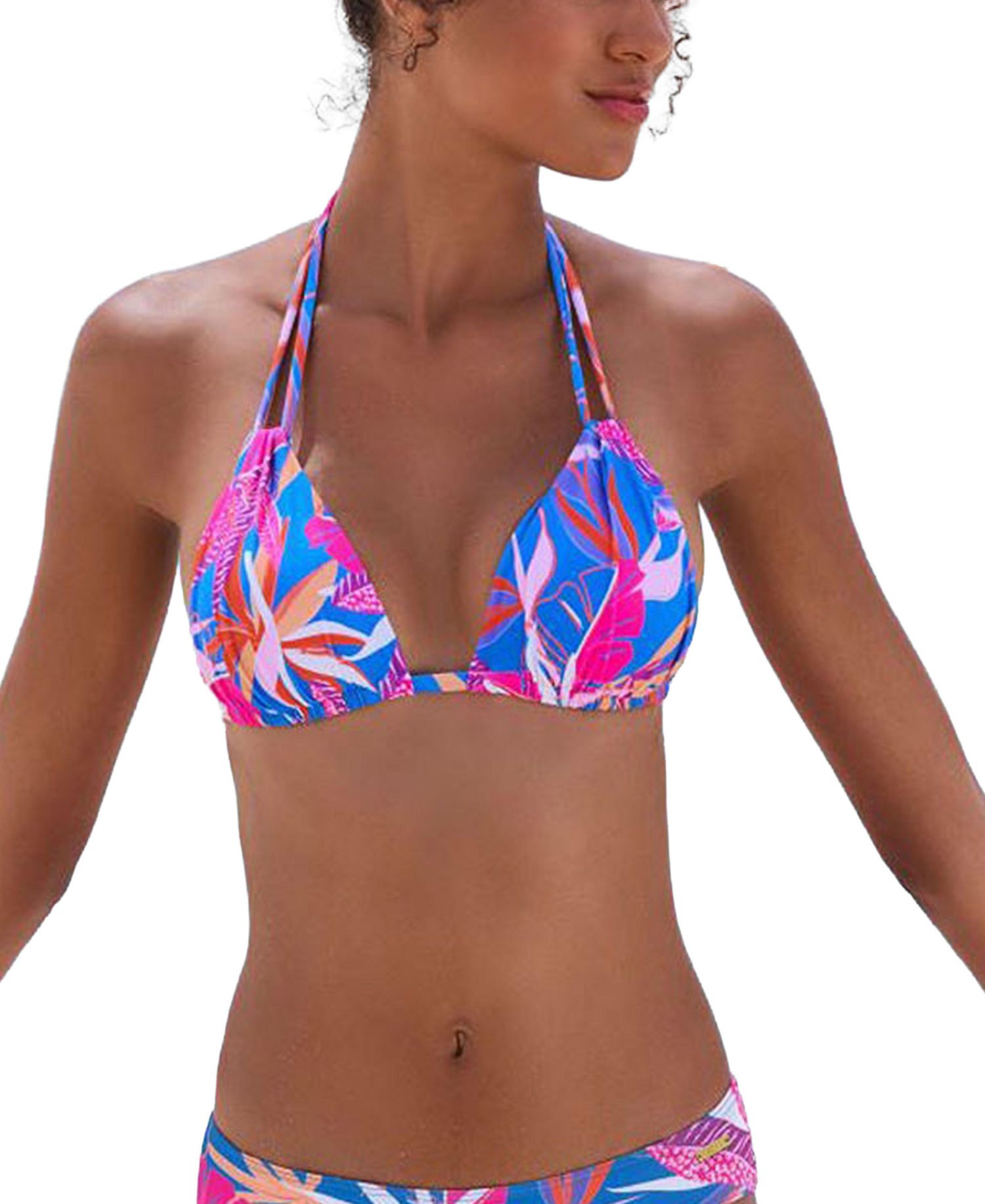 Women's Tropical Print Everyday Comfort Triangle Bikini Top