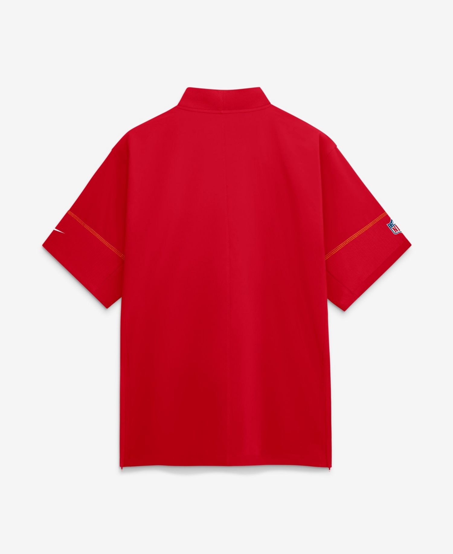 Men's Red Kansas City Chiefs Sideline Short Sleeve Quarter-Zip Coaches Jacket
