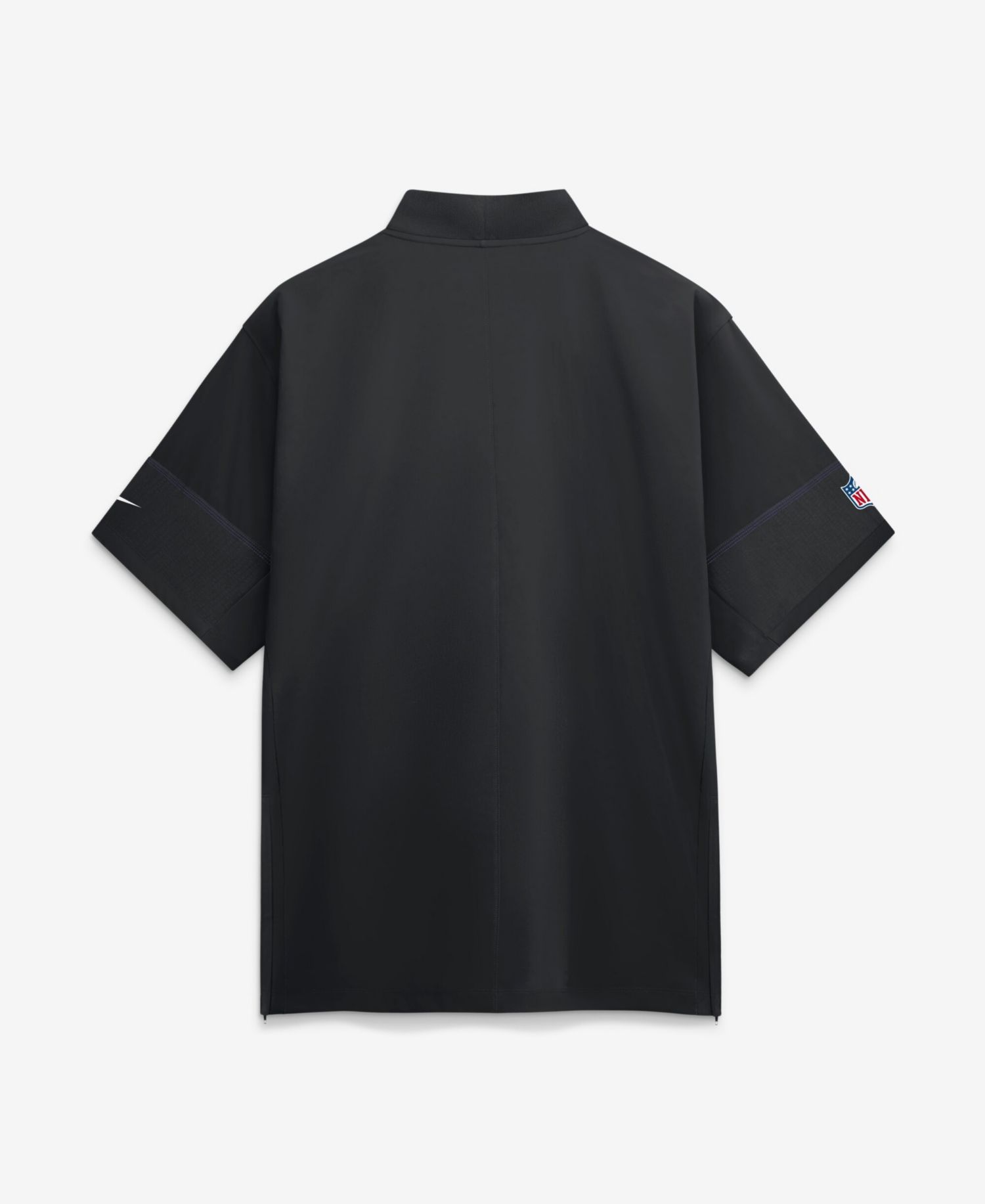 Men's Black Baltimore Ravens Sideline Short Sleeve Quarter-Zip Coaches Jacket