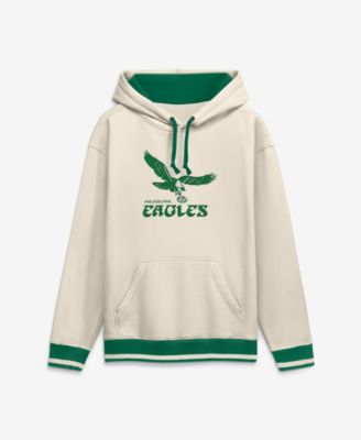 Men's Cream Philadelphia Eagles Chenille Heavyweight Fleece Hoodie