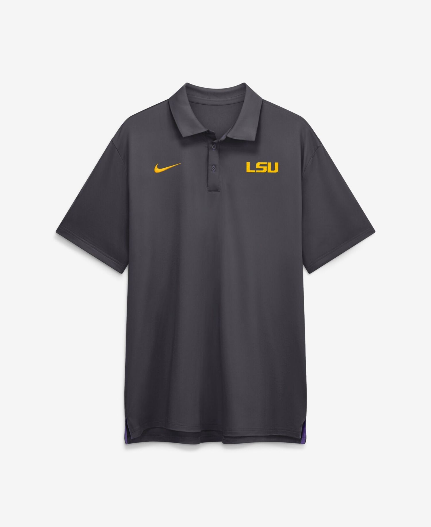 Men's Anthracite LSU Tigers 2026 Sideline Tour Dri-FIT Polo Shirt