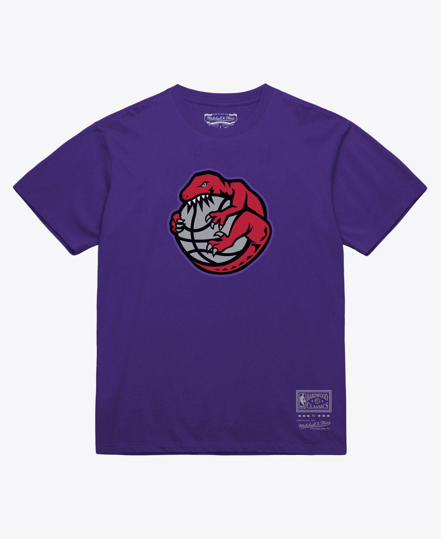 Men's and Women's Purple Toronto Raptors Hardwood Classics Arch T-Shirt