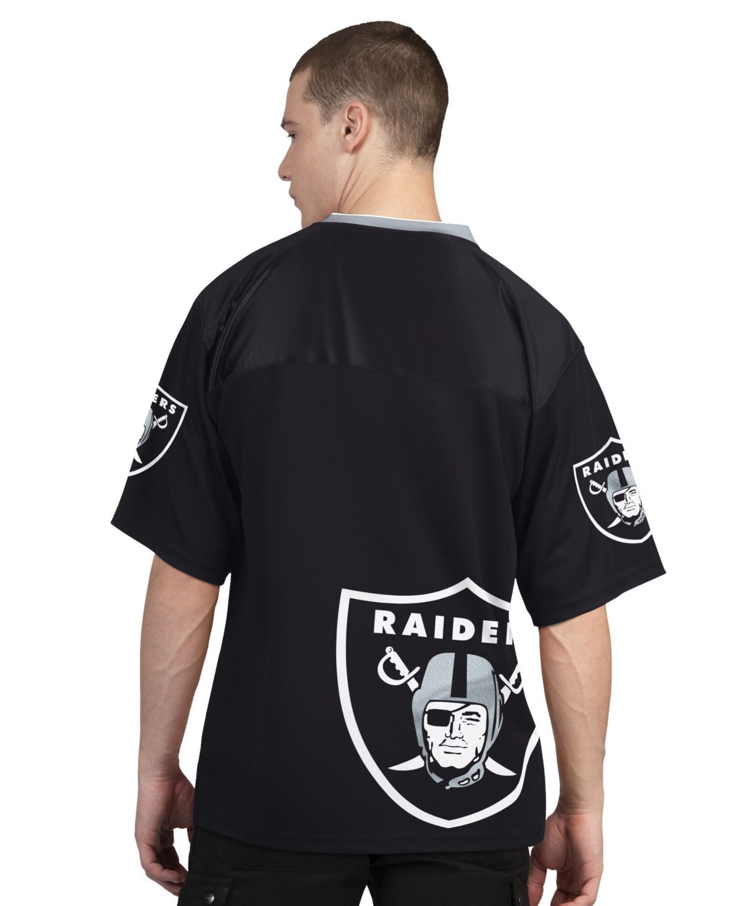 Men's 2-Pack Black/White Las Vegas Raiders Short Sleeve Long Sleeve Combo Pack T-Shirt