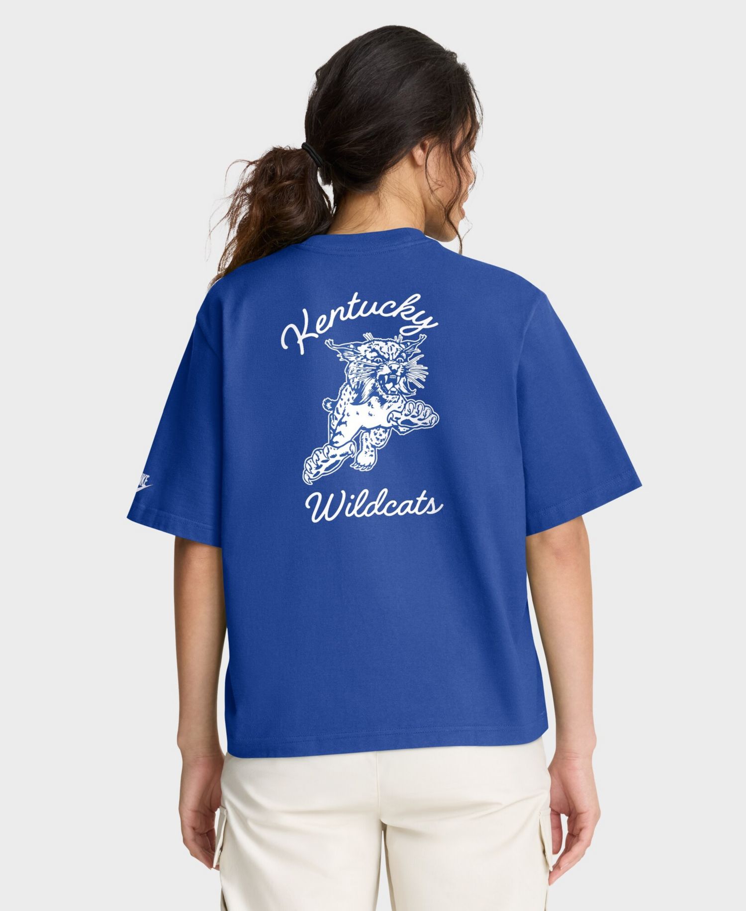 Women's Royal Kentucky Wildcats Legacy Pocket Boxy T-Shirt