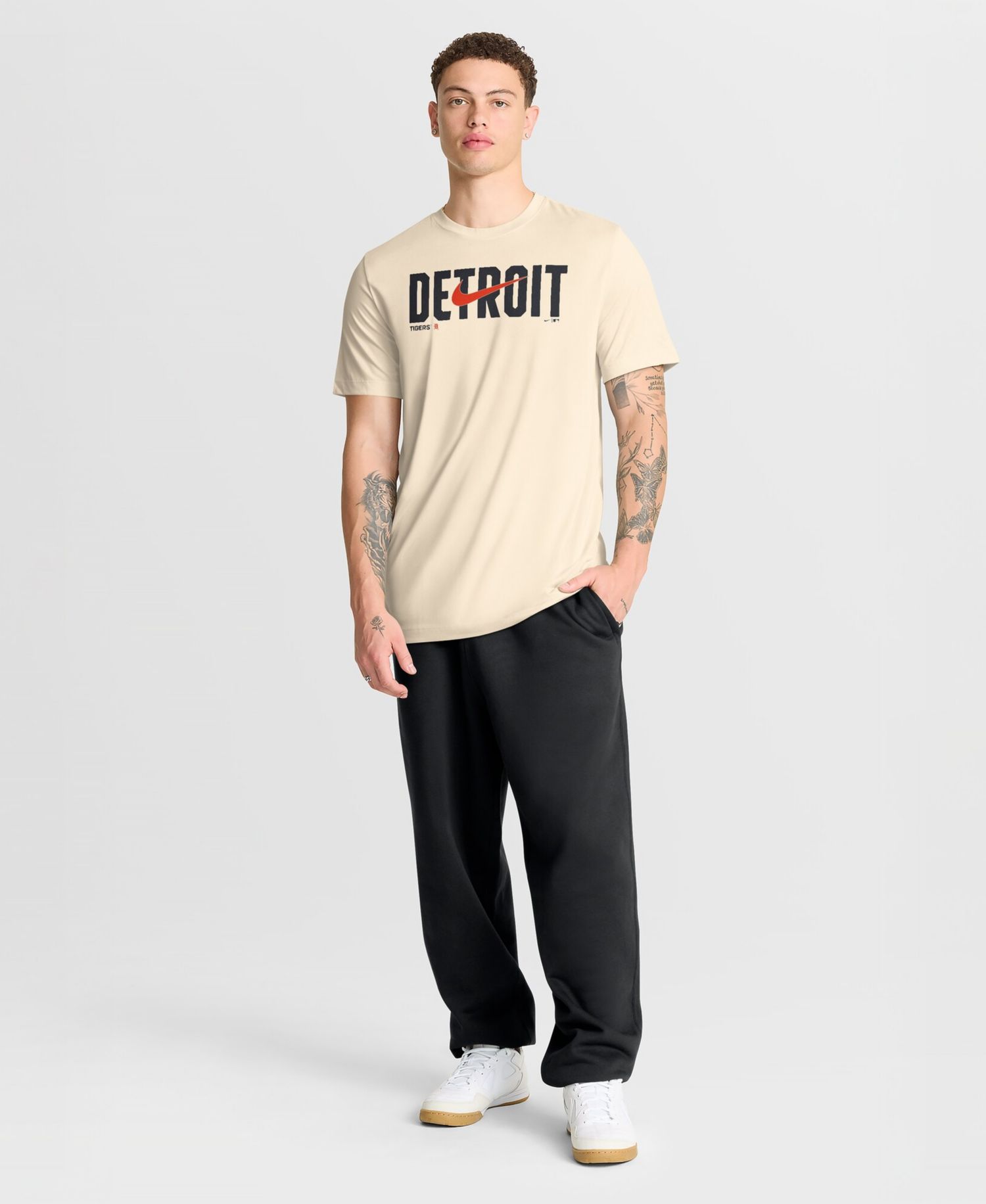 Men's Cream Detroit Tigers Swoosh Legend Dri-FIT T-Shirt
