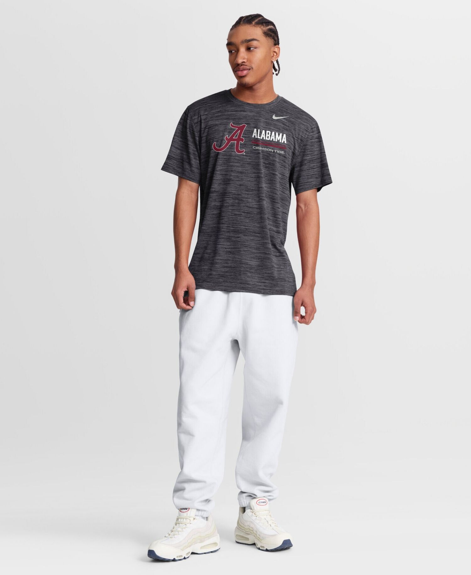 Men's Anthracite Alabama Crimson Tide Sideline Velocity Dri-FIT T-Shirt