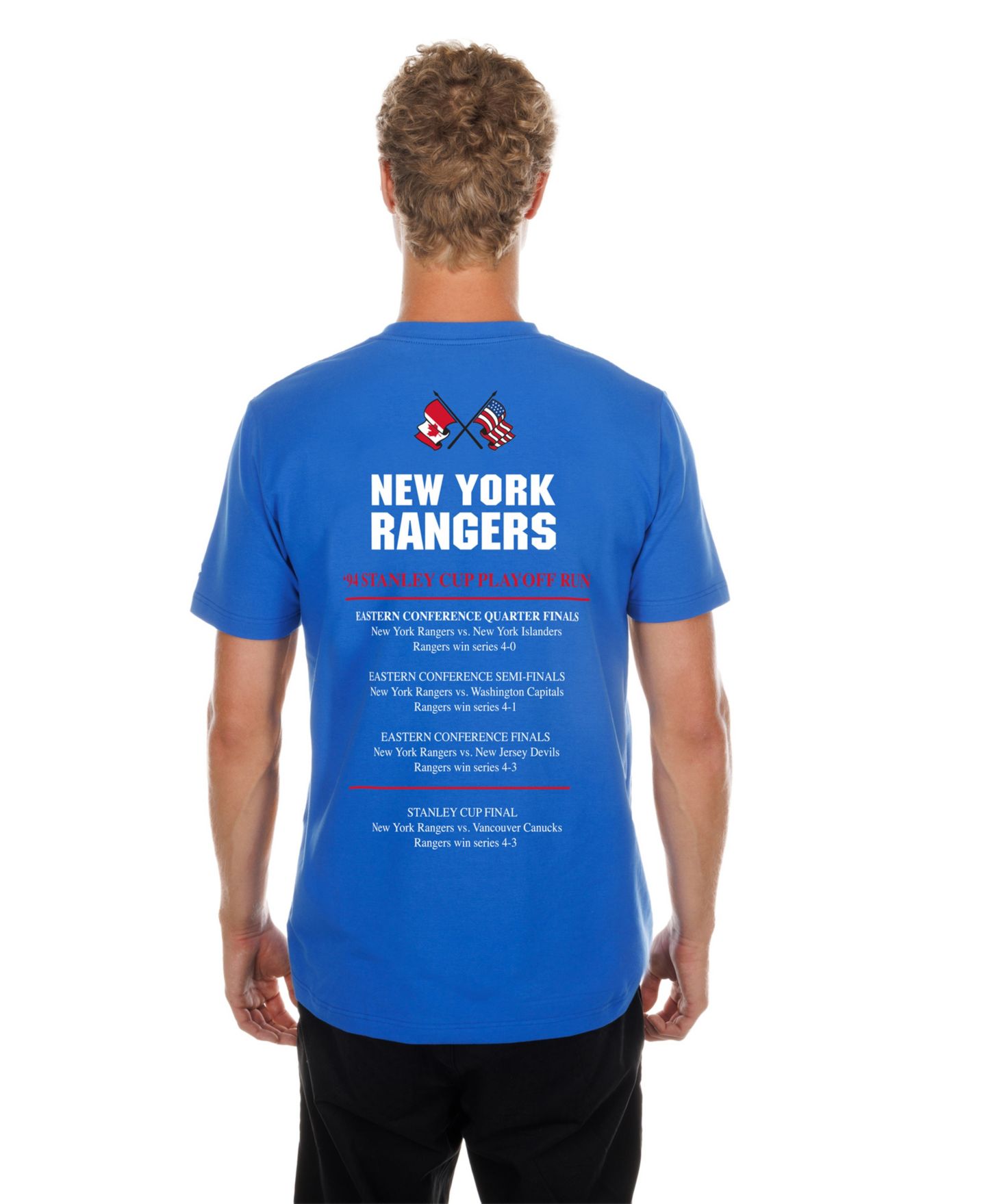 Мужская футболка New Era Blue New York Rangers Stanley Cup Trophy Graphic — фото 5