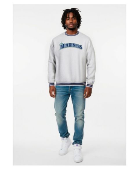 Мужская толстовка Champion Heather Gray Seattle Mariners Reverse Weave