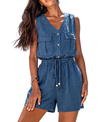 Women's Ava V-Neck Sleeveless Romper