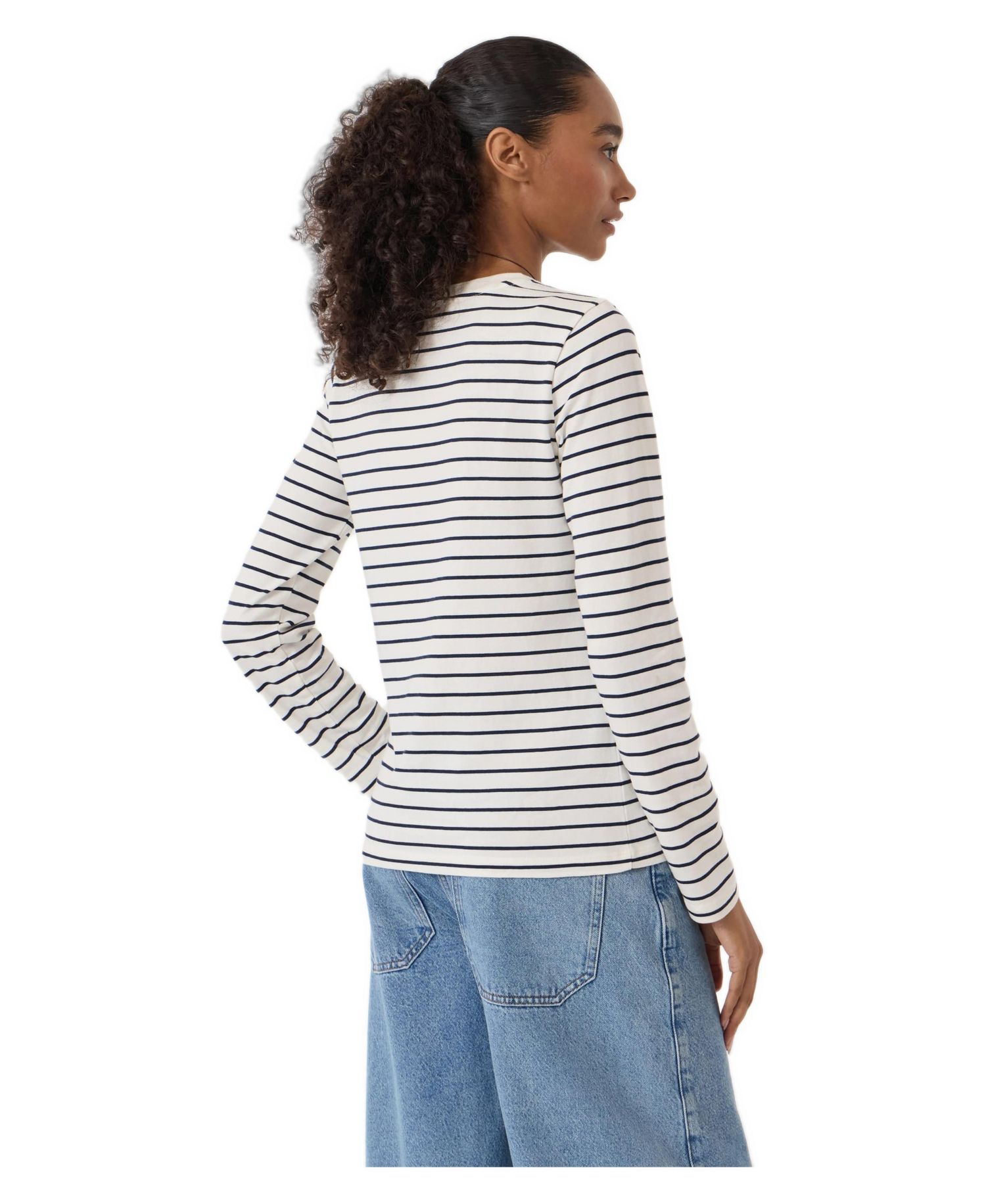 Women's Mia Striped Slim Crewneck Long-Sleeve Top
