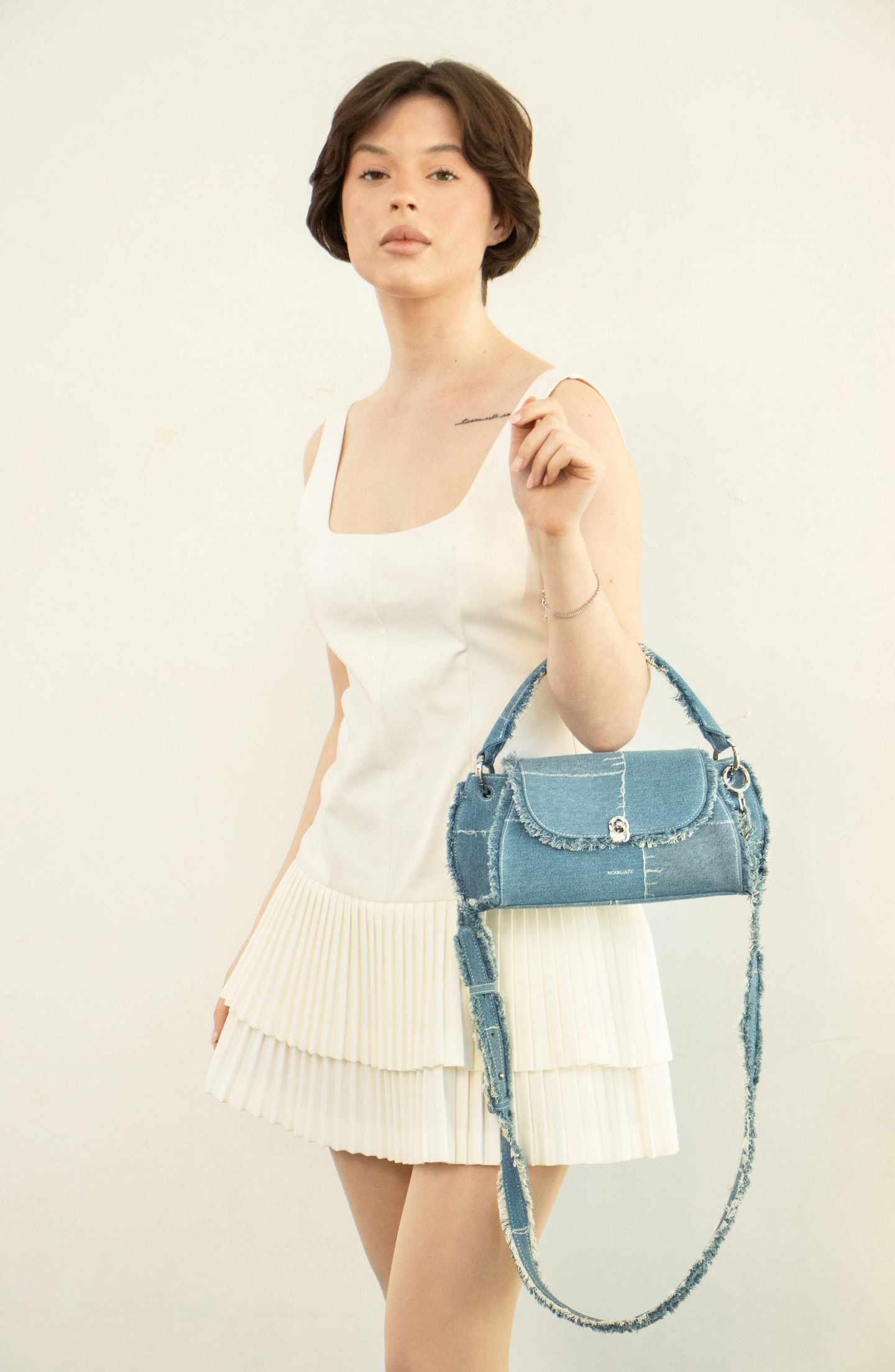 Женская сумка Noirgaze Scallop in Denim, цвет: Джинсовый — фото 5