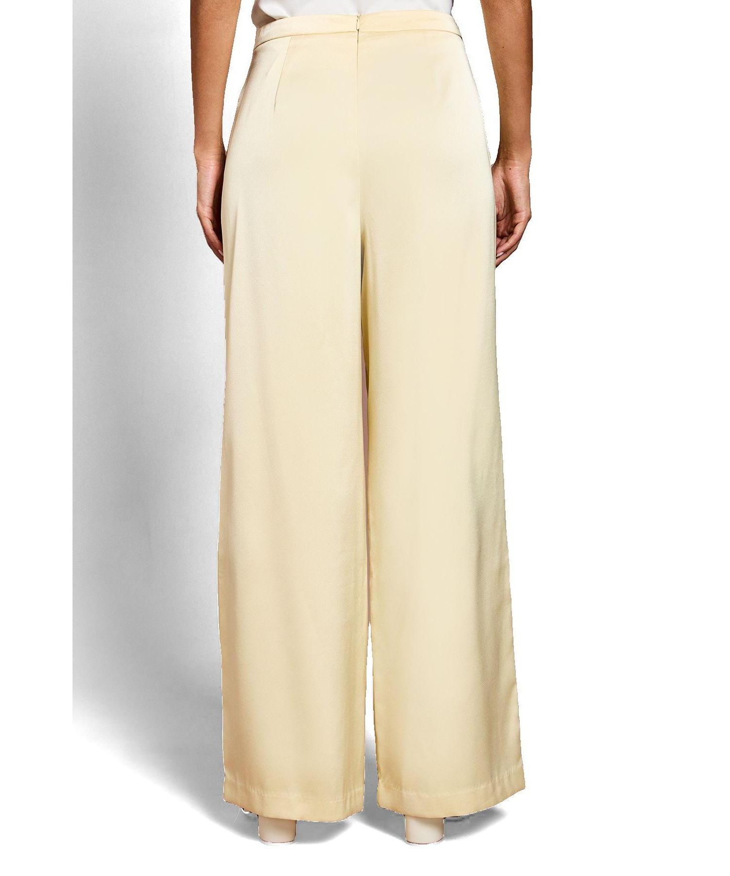 Women's Satin High-Waist Flare Trousers