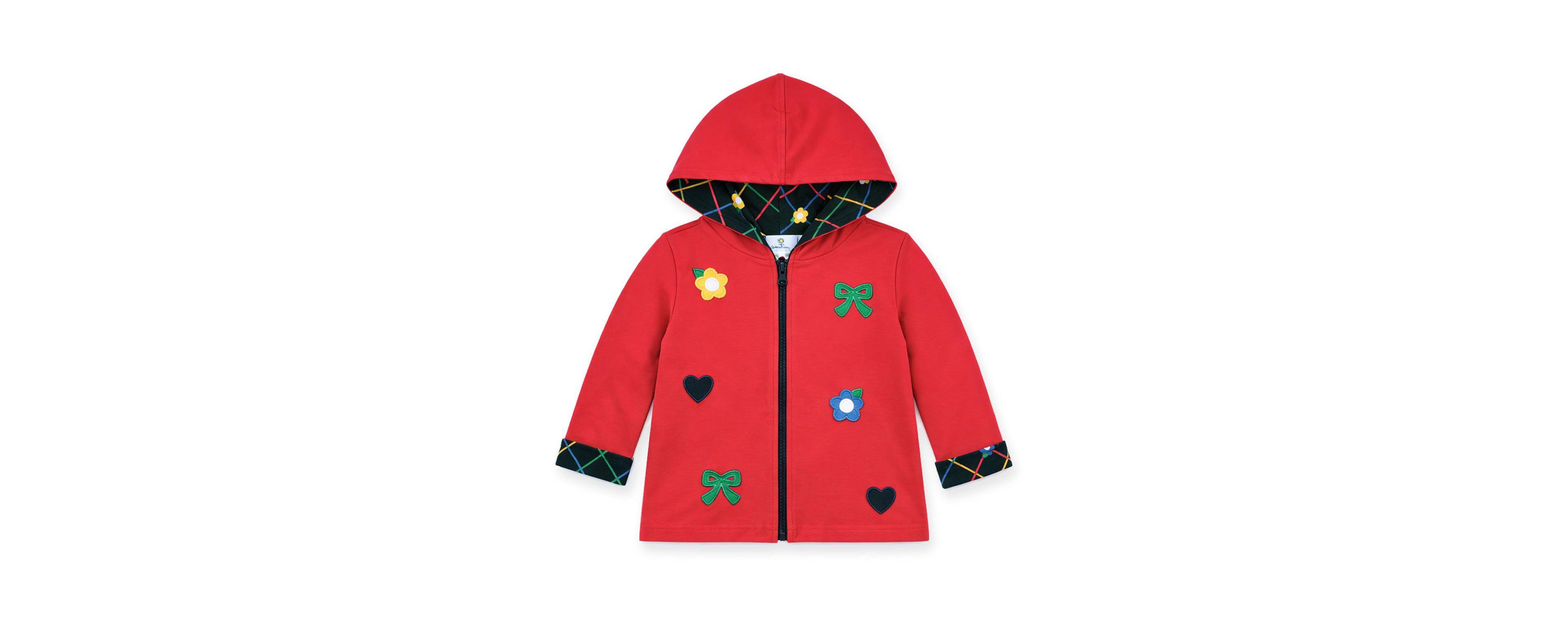 Florence Eiseman Big Girl (2T - 8) Reversible Jacket With Hearts, Flowers, Bows