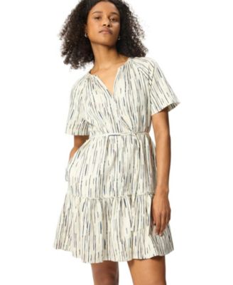 Women's Abstract Stripe Short Dress