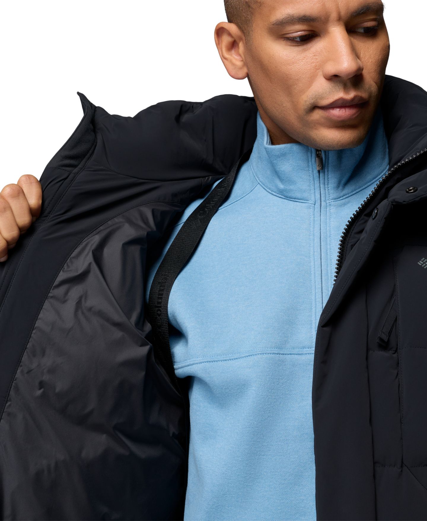 Мужская куртка Columbia Amaze Puff™ Hooded, цвет: Чёрный — фото 5