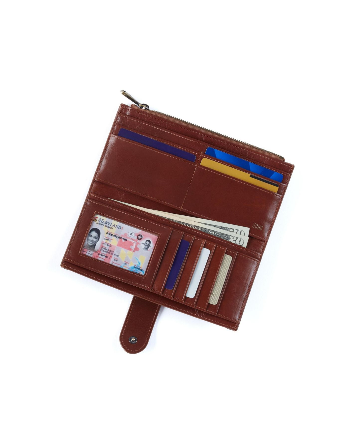 Женский кошелёк HOBO Dunn Continental Wallet, цвет: Harvest Root — фото 3