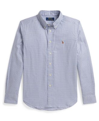 Boys' 8-20 Checked Performance Oxford Shirt