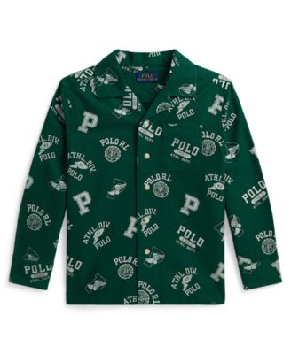 Boys' 2T-7 Print Cotton Oxford Shirt
