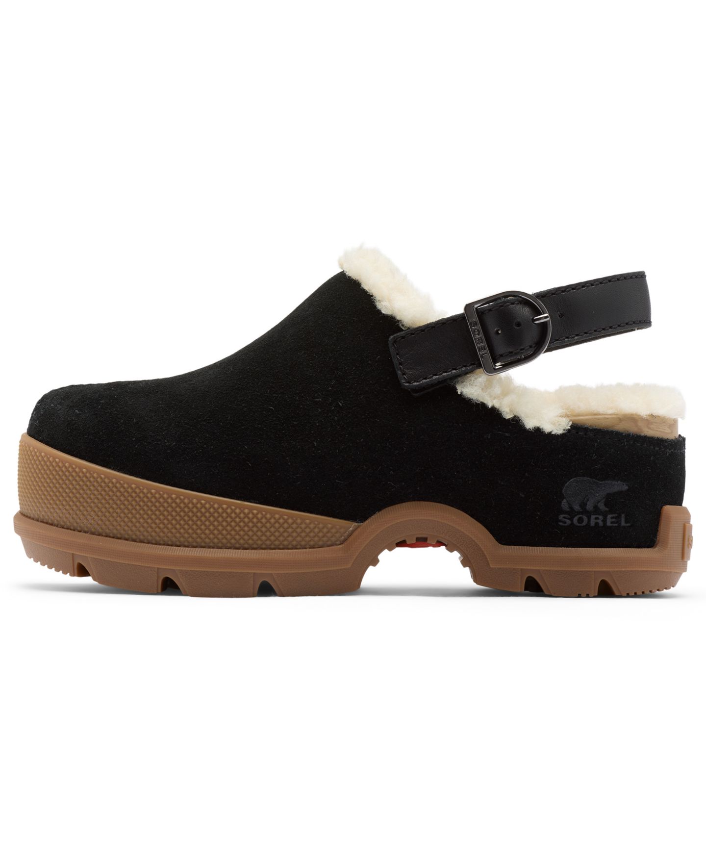 Женские сабо Sorel Roam'N Cozy Slingback, цвет: Чёрный / Карамельный — фото 5