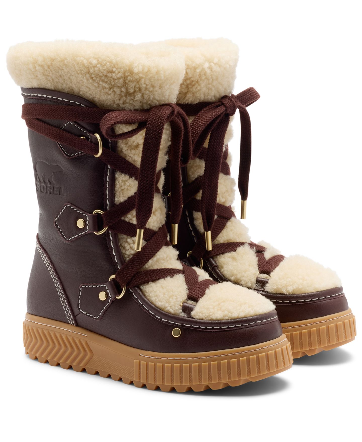 Женские ботинки Sorel Ona Ave Alpine LX Tall, цвет: Красный / Карамельный — фото 11