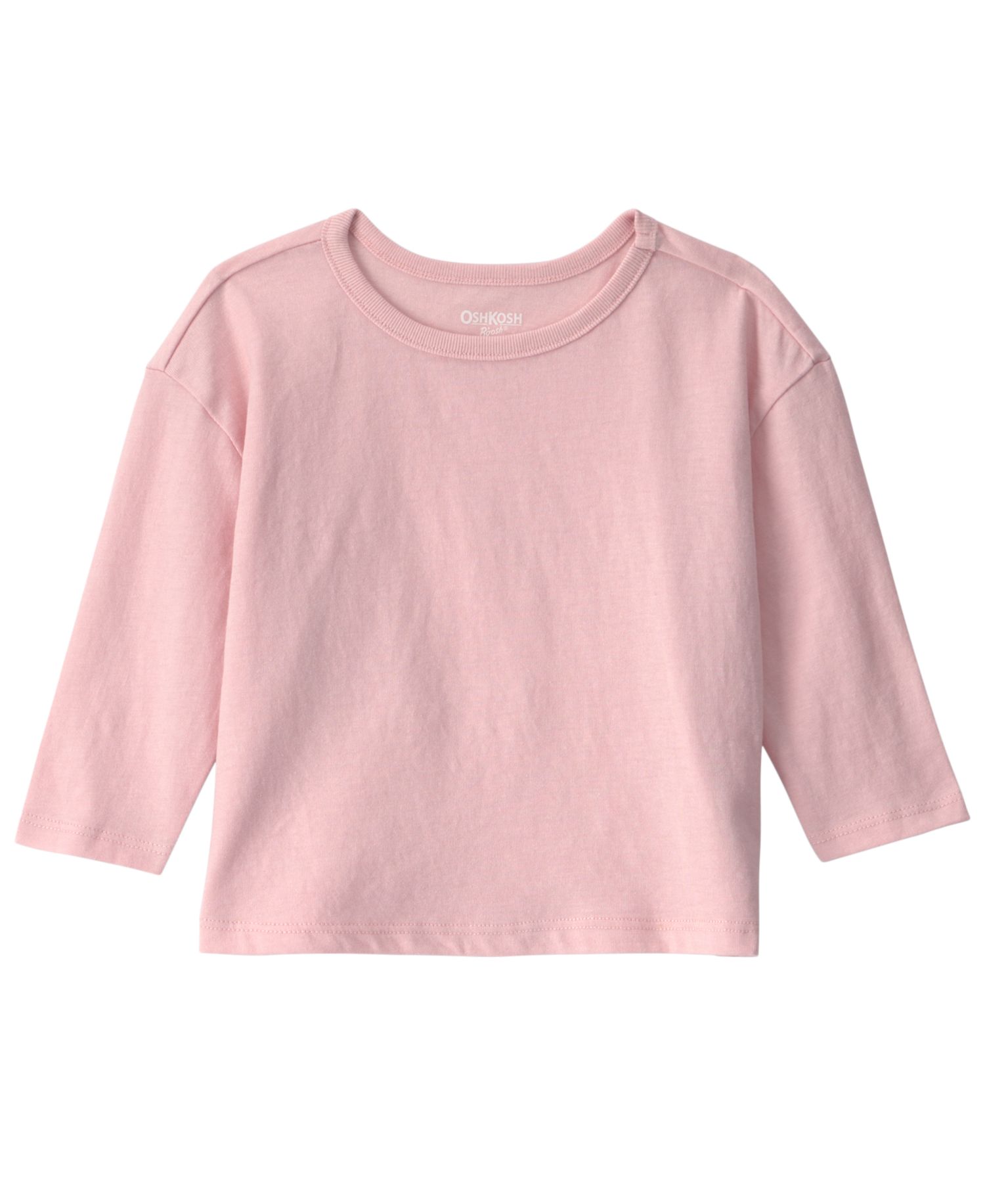 Baby Girls' Long-Sleeve Top and Heart Denim Overalls, 2-Piece Set