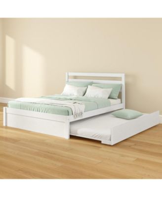 Bear Full Single Bed With Trundle, Brushed
