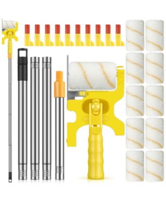 Edger Kit Handheld Roller Brush Extension Pole Wall Ceiling Indoor Outdoor