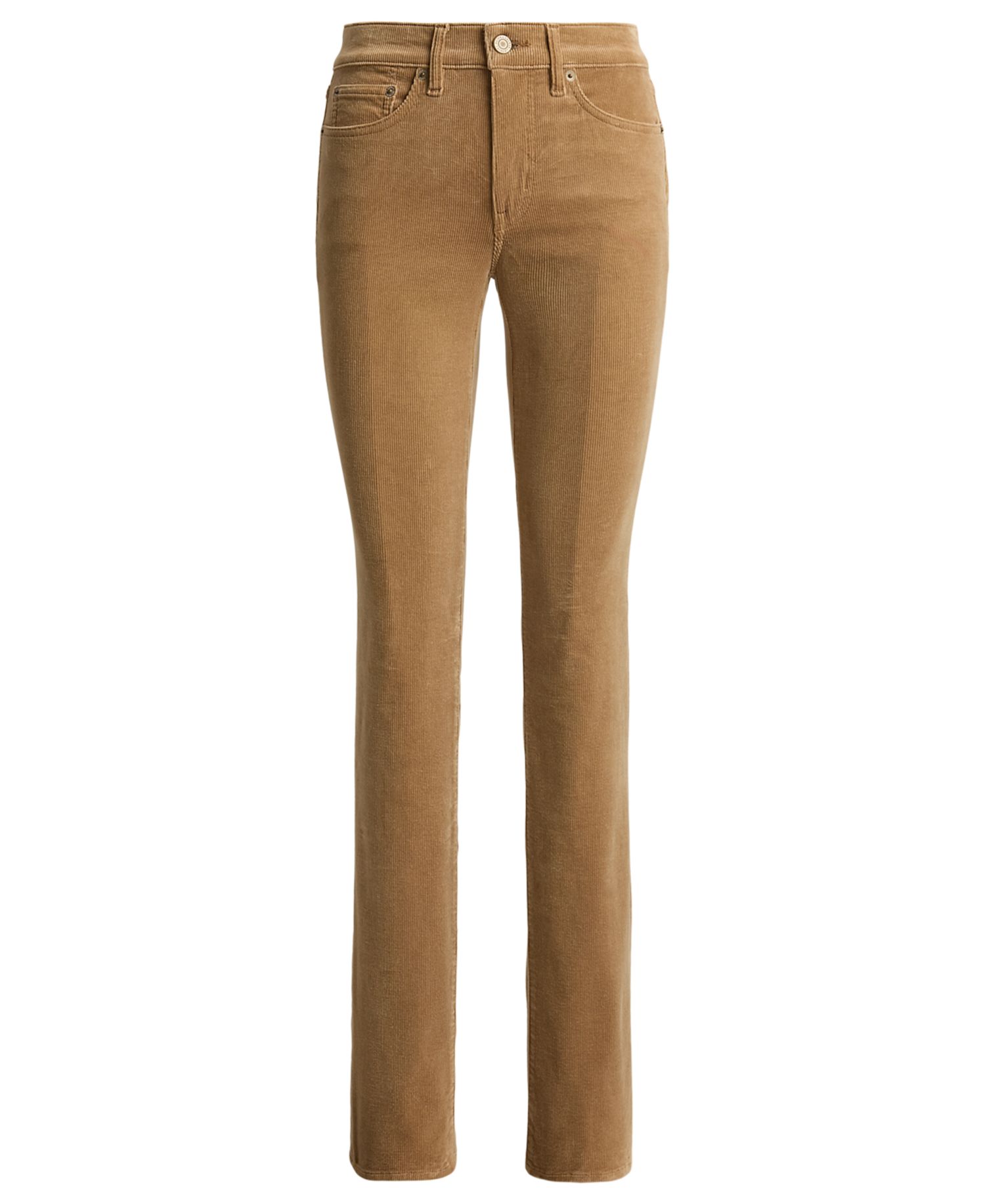 Women's Mid-Rise Slim-Straight Corduroy Pants