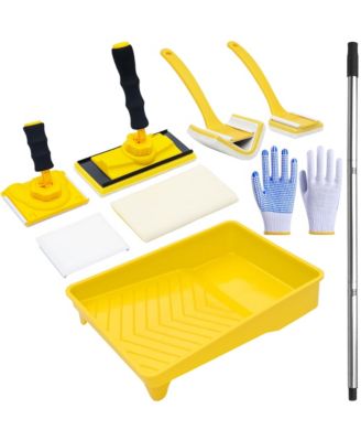 Paint Edger Tool Kit 9" Pad 360degree(s) Handle Extension Pole Refill