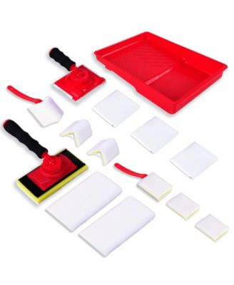 Wall Edger Tool Kit Trim Pads Rotating Handle Tray Set