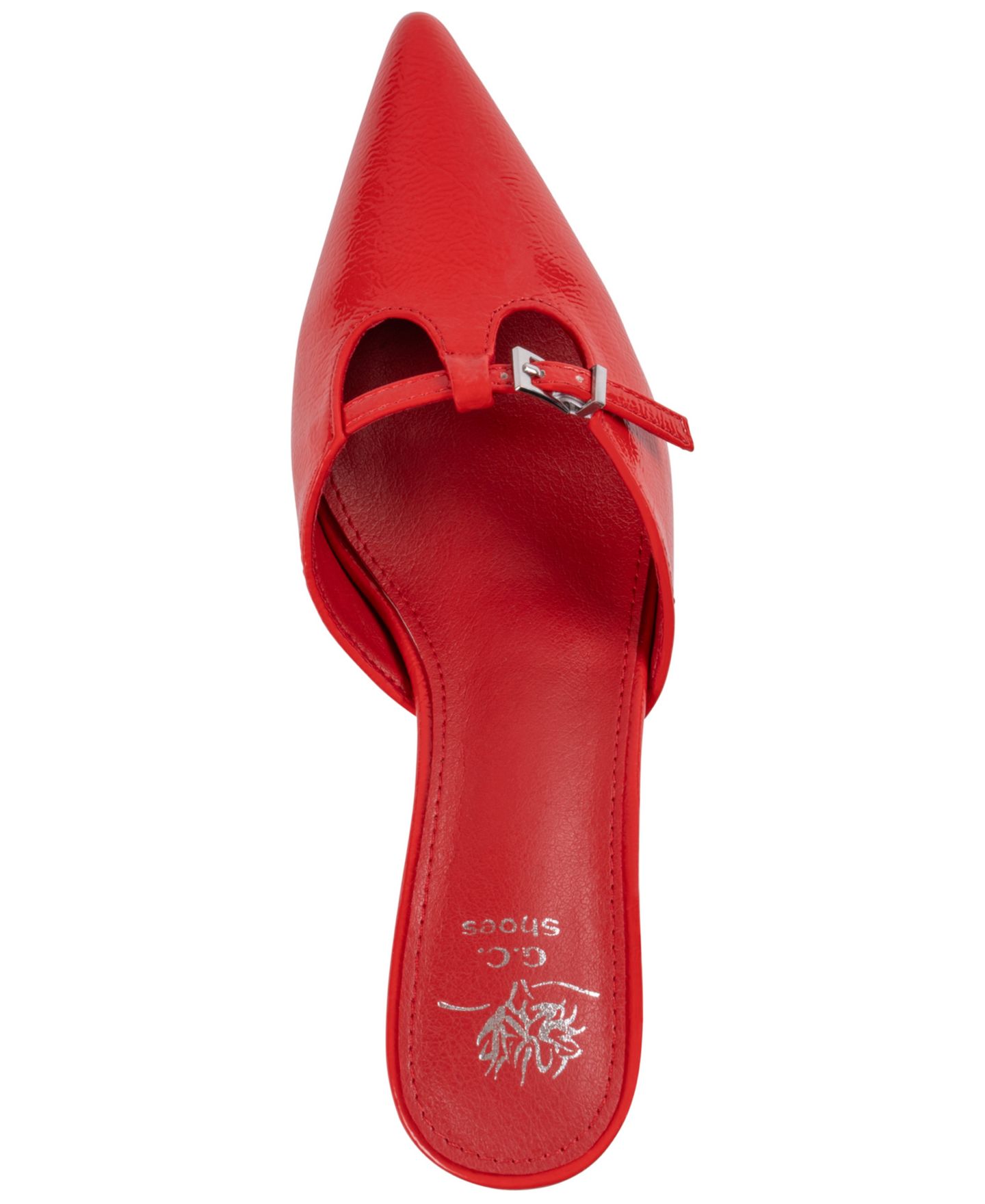Женские сандалии GC Shoes Simone Patent Kitten Heel, цвет: Красный — фото 4
