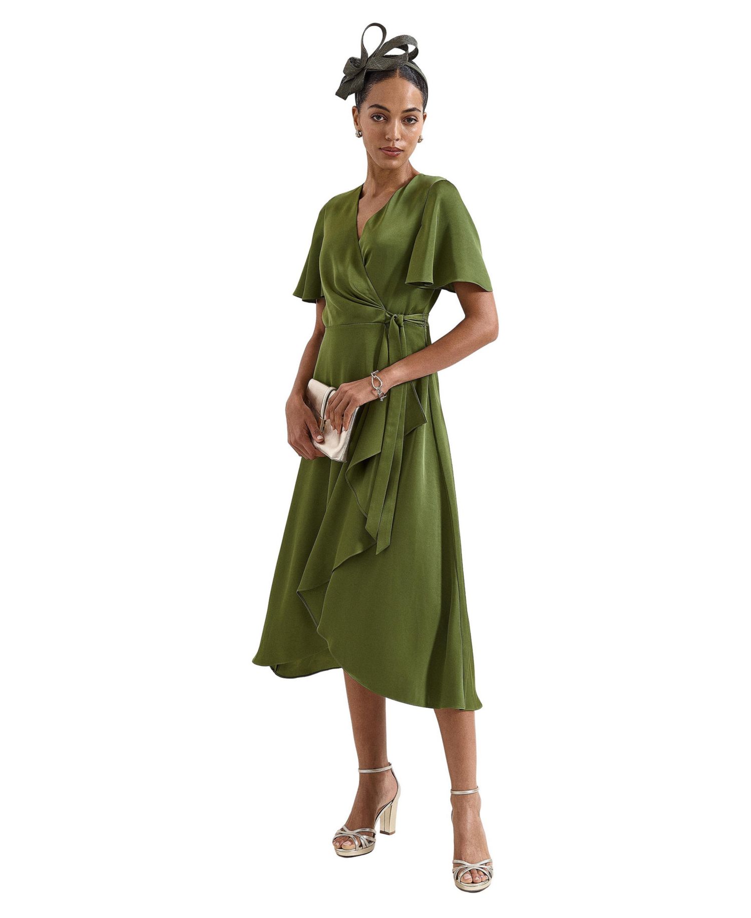Women's Julissa V-Neck Satin Dress