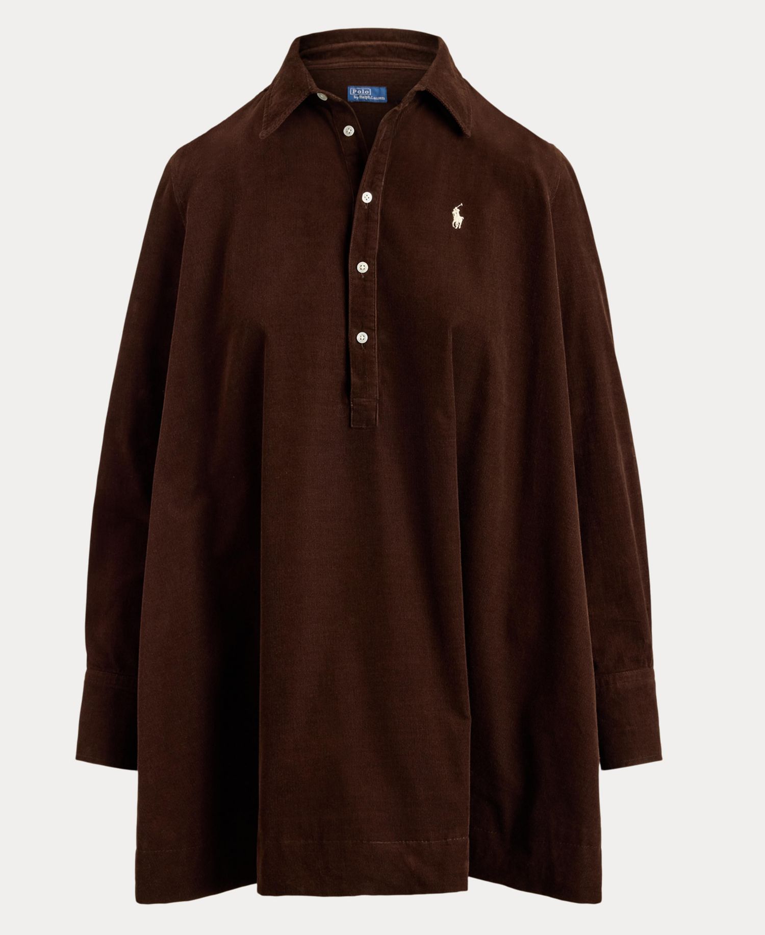 Women's Corduroy Pleated Shirt Dress