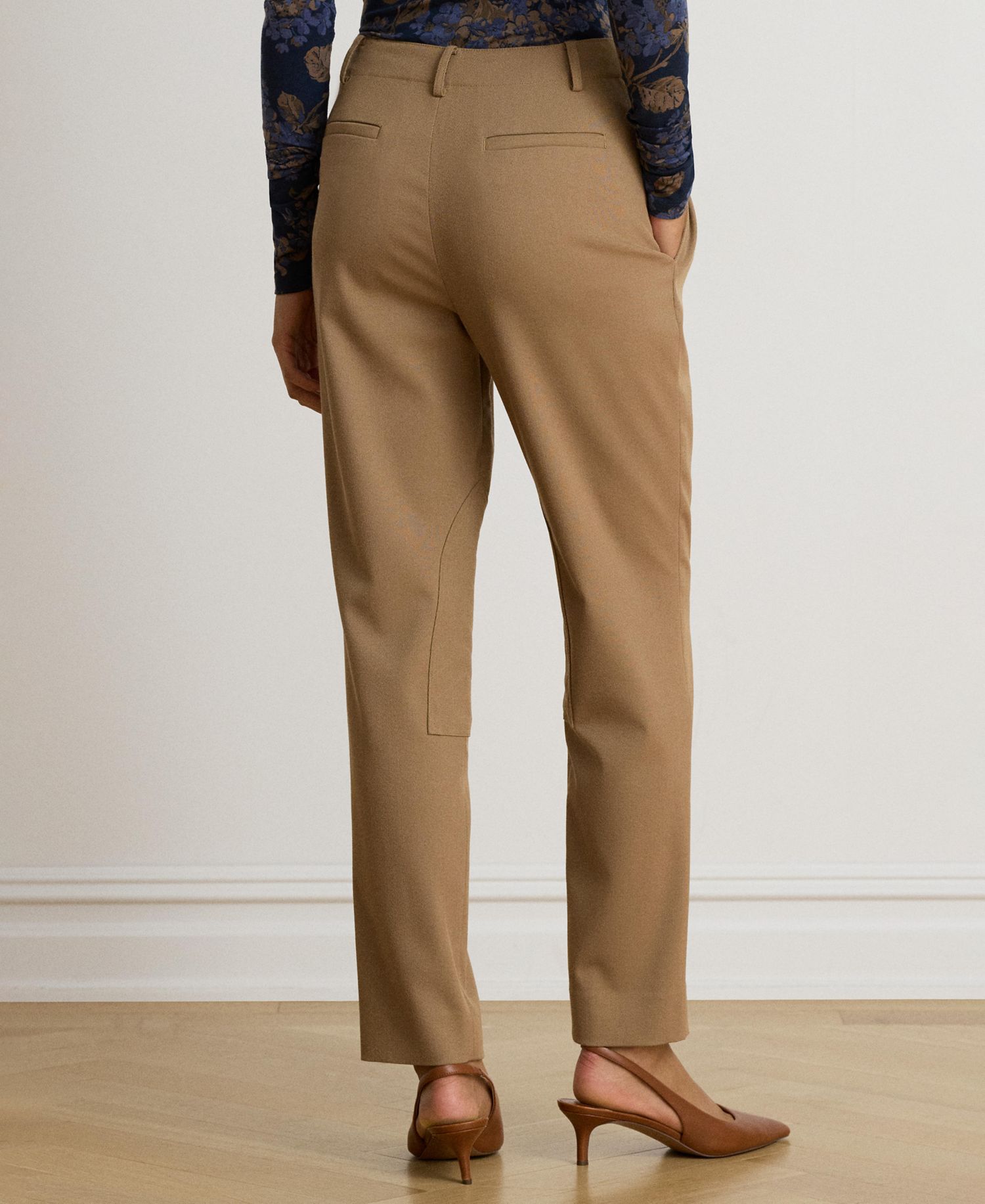 Women's High-Rise Pleated Bi-Stretch Twill Jodhpur Pants
