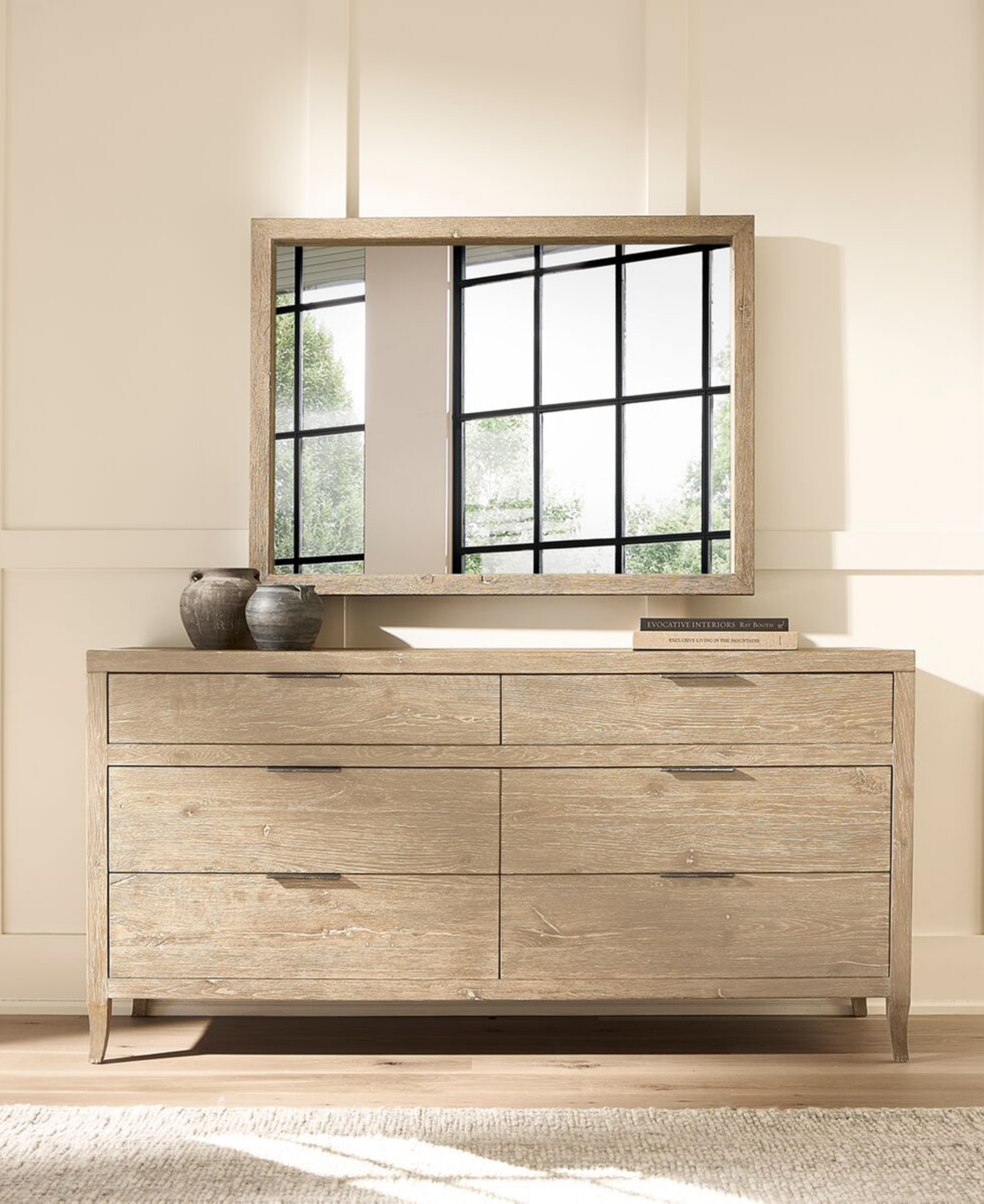 Bernhardt Tribeca Wood Rectangular Wall Mirror