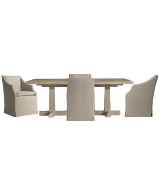 Tribeca 5-Piece Rectangle Dining Set (Table & 4 Upholstered Arm Chairs)