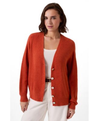 Women's Slouchy Ribbed V-Neck Cardigan