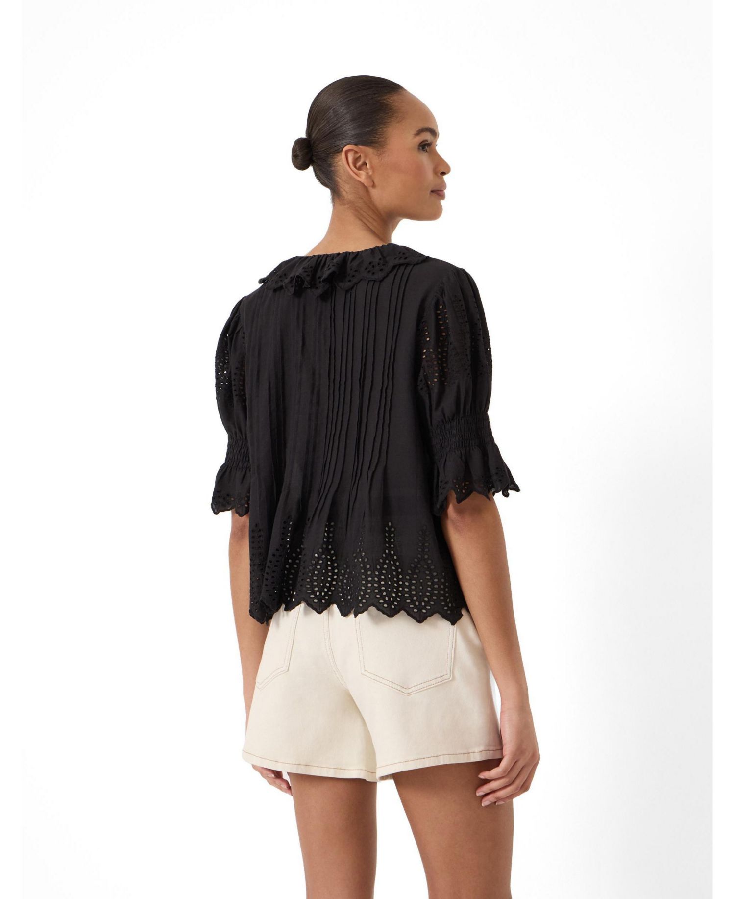 Women's Koa Short-Sleeve V-Neck Ruffle Blouse
