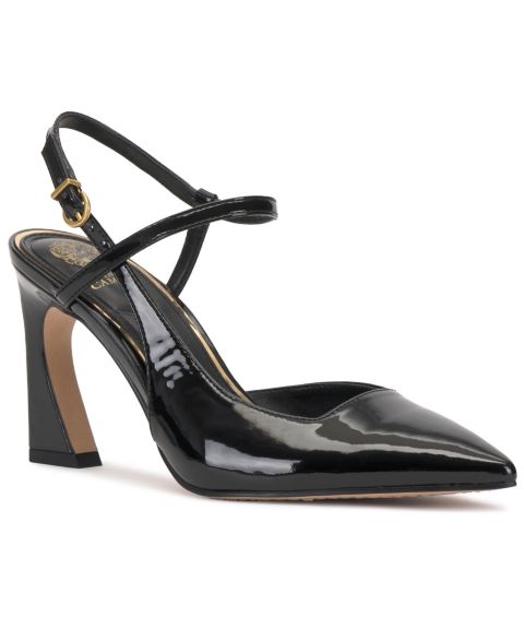 Женские туфли Vince Camuto Bevarin Strappy Blade-Heel Pumps, цвет: Чёрный лаковый
