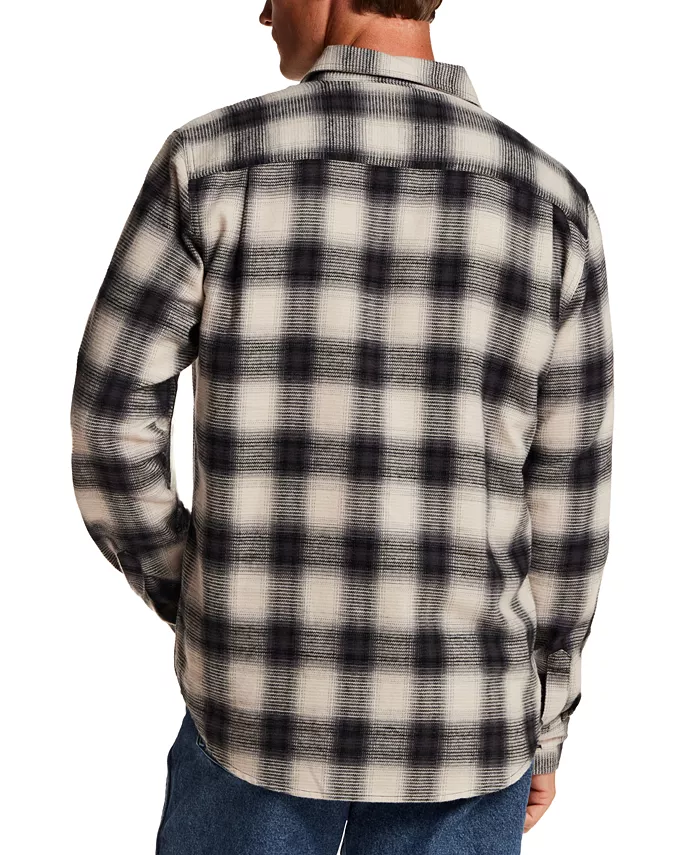 Men's Waffle Flannel Plaid Shirt - thumbnail 4