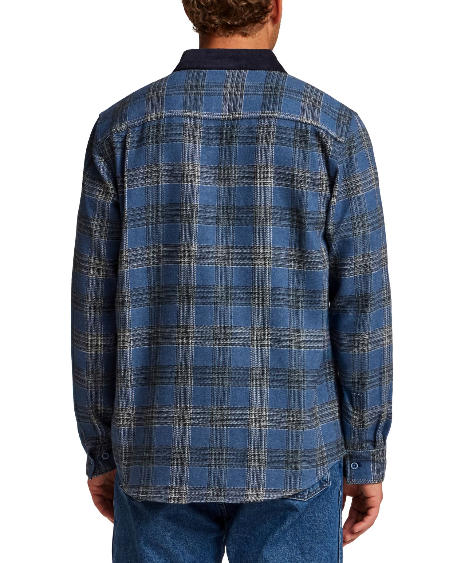 Men's Corduroy Collar Heavy Flannel Overshirt