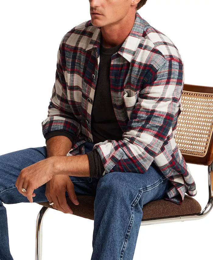 Men's Slub Flannel Plaid Shirt - thumbnail 7