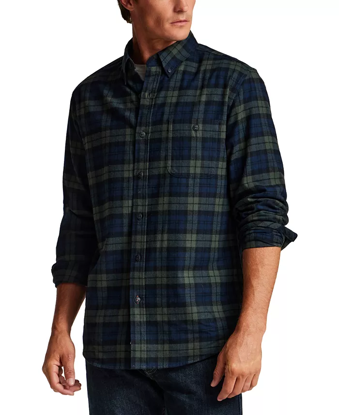 Men's Plaid Flannel Regular-Fit Shirt - thumbnail 7