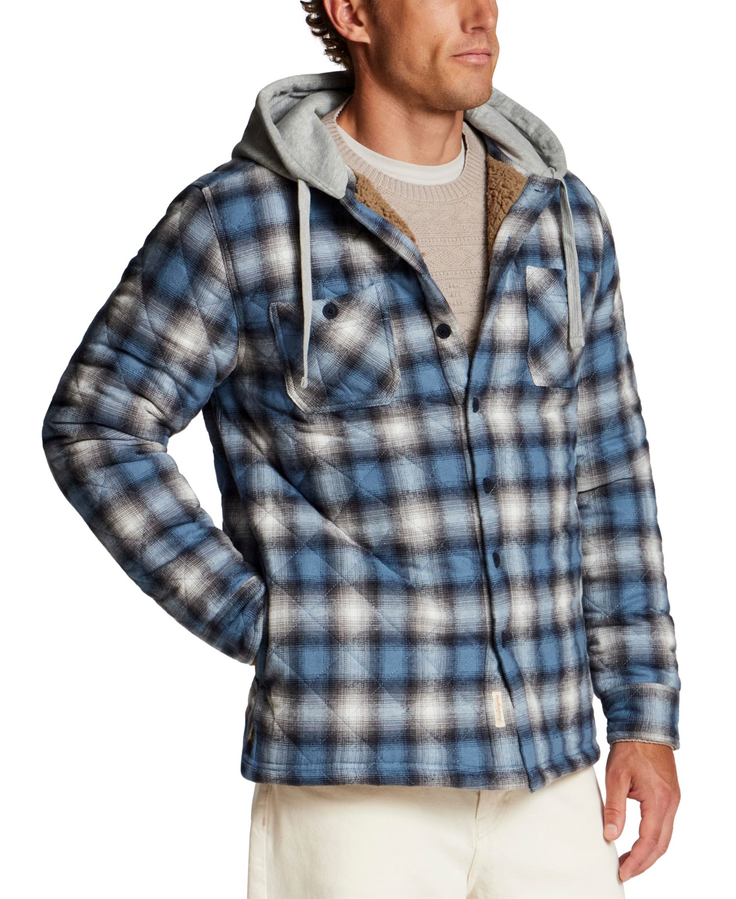 Men's Quilted Sherpa Shirt Jacket