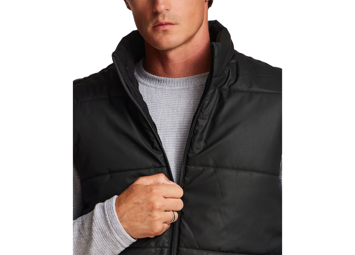 Men's Matte Full-Zip Puffer Vest