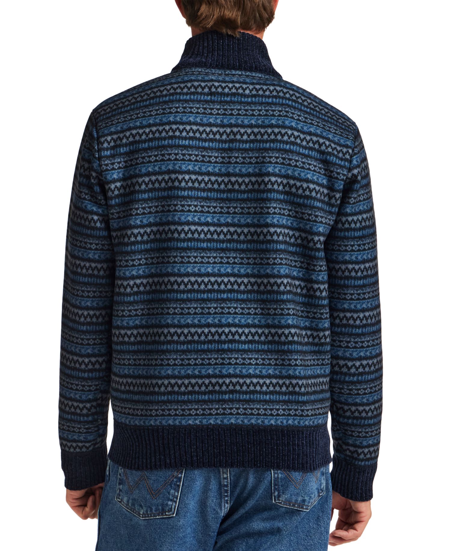 Men's Chenille Nordic Quarter-Zip Sweater