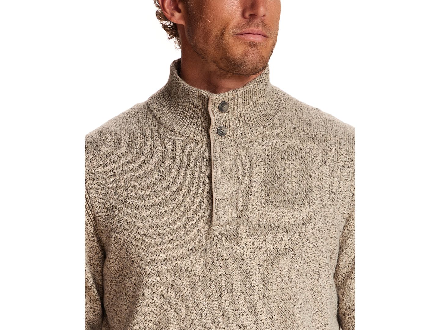 Мужской свитер Weatherproof Vintage Mixy Mock Neck, цвет: Granite — фото 4