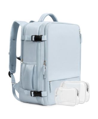 16 Inch Laptop Carry On Travel Backpack Waterproof Daypack With USB Charging Port